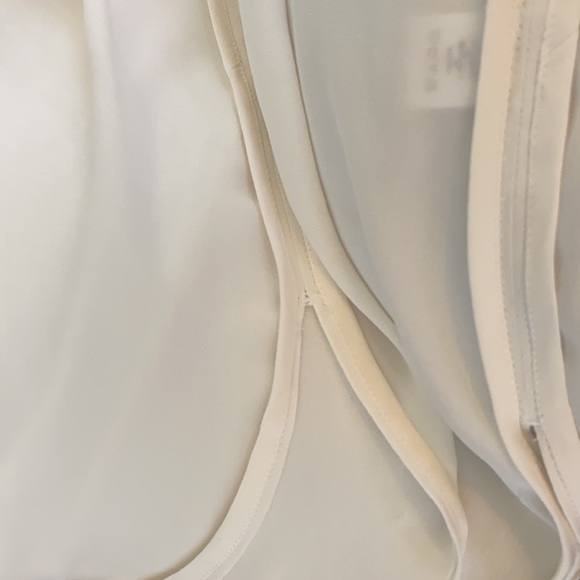 LOFT Petites, All-Season, Semi-Sheer, Dressy Sleeveless Blouse, Off-White XSP - Picture 9 of 9